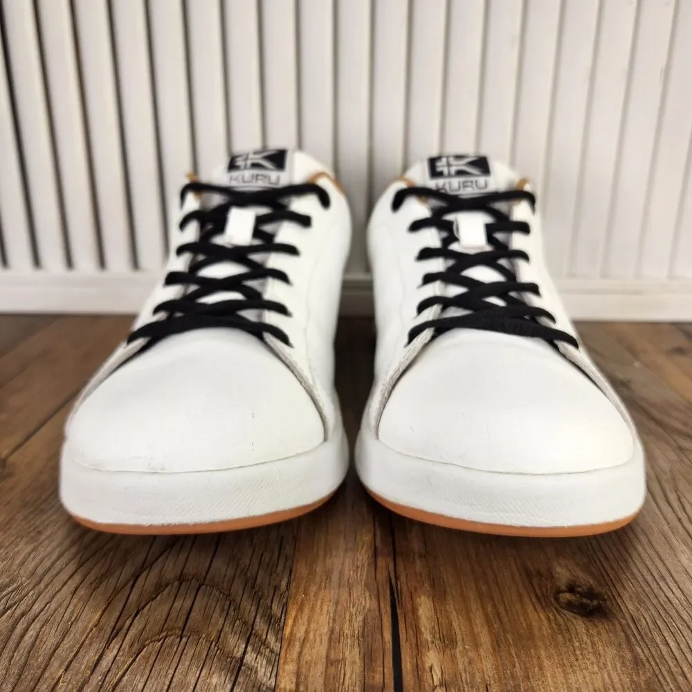 Kuru Roam Classic Court Sneakers Womens Size 8.5 White Leather Low Tennis Shoes